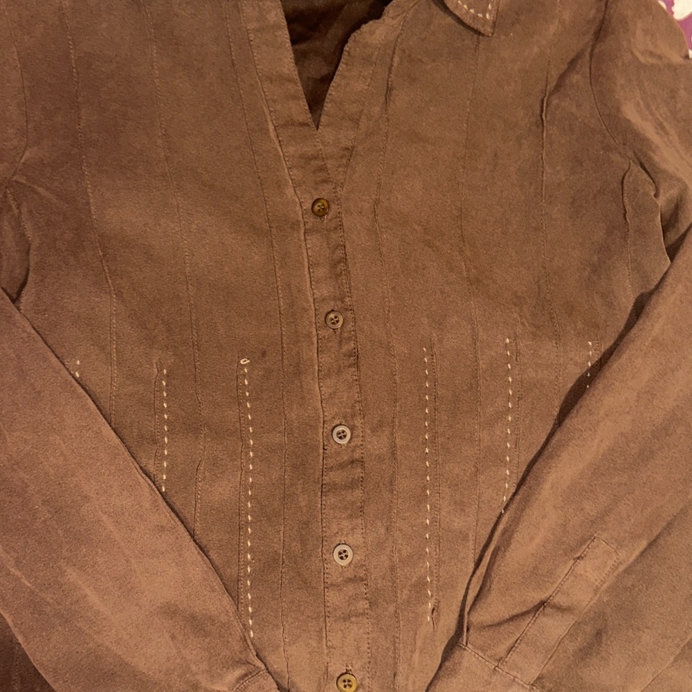 Brown Button Down Shirt